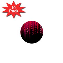 Line Vertical Plaid Light Black Red Purple Pink Sexy 1  Mini Buttons (10 Pack)  by Mariart