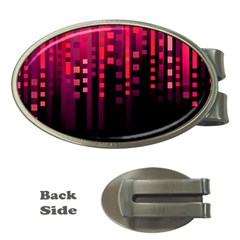 Line Vertical Plaid Light Black Red Purple Pink Sexy Money Clips (oval) 