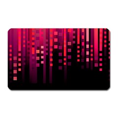 Line Vertical Plaid Light Black Red Purple Pink Sexy Magnet (rectangular) by Mariart