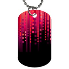 Line Vertical Plaid Light Black Red Purple Pink Sexy Dog Tag (two Sides) by Mariart