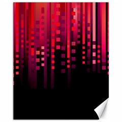 Line Vertical Plaid Light Black Red Purple Pink Sexy Canvas 11  X 14   by Mariart