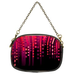 Line Vertical Plaid Light Black Red Purple Pink Sexy Chain Purses (two Sides)  by Mariart