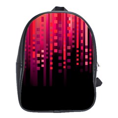 Line Vertical Plaid Light Black Red Purple Pink Sexy School Bags(large)  by Mariart