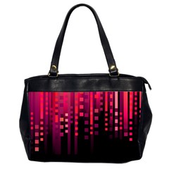 Line Vertical Plaid Light Black Red Purple Pink Sexy Office Handbags (2 Sides)  by Mariart