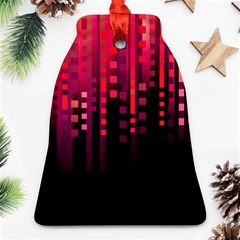 Line Vertical Plaid Light Black Red Purple Pink Sexy Ornament (bell) by Mariart