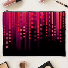 Line Vertical Plaid Light Black Red Purple Pink Sexy Cosmetic Bag (xxxl)  by Mariart