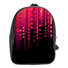 Line Vertical Plaid Light Black Red Purple Pink Sexy School Bags (xl)  by Mariart