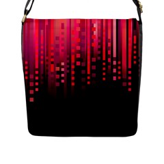 Line Vertical Plaid Light Black Red Purple Pink Sexy Flap Messenger Bag (l)  by Mariart