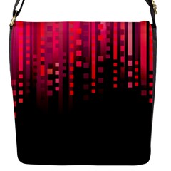 Line Vertical Plaid Light Black Red Purple Pink Sexy Flap Messenger Bag (s) by Mariart