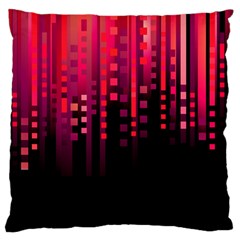 Line Vertical Plaid Light Black Red Purple Pink Sexy Large Flano Cushion Case (two Sides) by Mariart