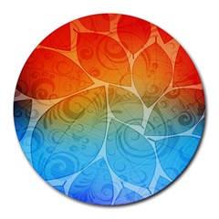 Leaf Color Sam Rainbow Round Mousepads by Mariart