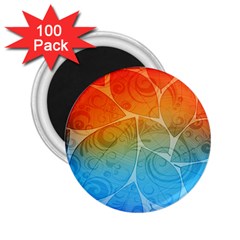 Leaf Color Sam Rainbow 2 25  Magnets (100 Pack)  by Mariart