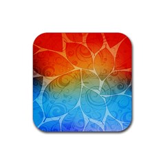 Leaf Color Sam Rainbow Rubber Coaster (square) 