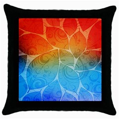 Leaf Color Sam Rainbow Throw Pillow Case (black) by Mariart