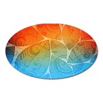 Leaf Color Sam Rainbow Oval Magnet Front