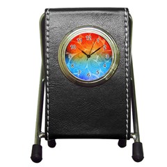 Leaf Color Sam Rainbow Pen Holder Desk Clocks by Mariart