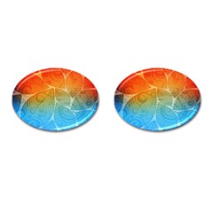 Leaf Color Sam Rainbow Cufflinks (oval) by Mariart