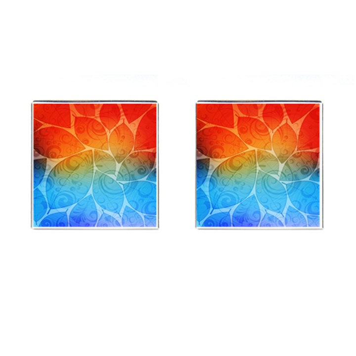 Leaf Color Sam Rainbow Cufflinks (Square)