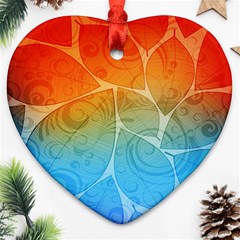 Leaf Color Sam Rainbow Heart Ornament (two Sides) by Mariart