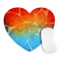 Leaf Color Sam Rainbow Heart Mousepads by Mariart