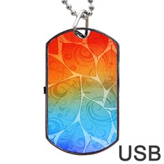 Leaf Color Sam Rainbow Dog Tag Usb Flash (one Side) by Mariart