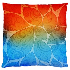 Leaf Color Sam Rainbow Large Cushion Case (one Side) by Mariart