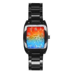 Leaf Color Sam Rainbow Stainless Steel Barrel Watch by Mariart