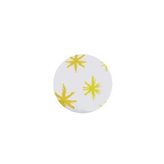 Line Painting Yellow Star 1  Mini Buttons by Mariart