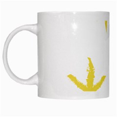 Line Painting Yellow Star White Mugs by Mariart