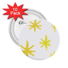 Line Painting Yellow Star 2 25  Buttons (10 Pack)  by Mariart