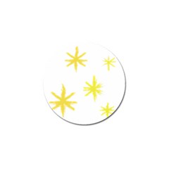 Line Painting Yellow Star Golf Ball Marker by Mariart