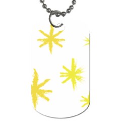 Line Painting Yellow Star Dog Tag (two Sides) by Mariart