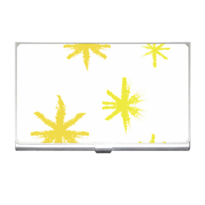 Line Painting Yellow Star Business Card Holders