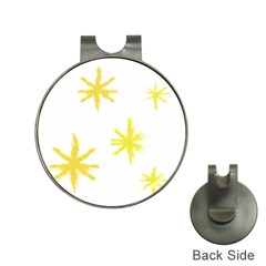 Line Painting Yellow Star Hat Clips With Golf Markers by Mariart