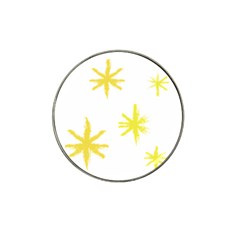 Line Painting Yellow Star Hat Clip Ball Marker by Mariart