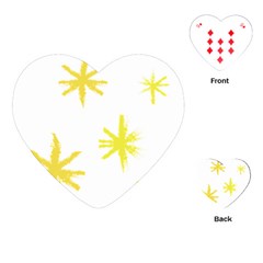 Line Painting Yellow Star Playing Cards (heart)  by Mariart