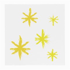 Line Painting Yellow Star Medium Glasses Cloth (2-side) by Mariart