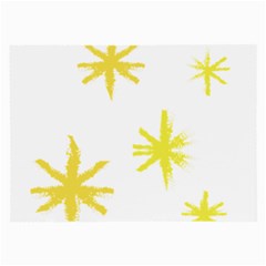 Line Painting Yellow Star Large Glasses Cloth (2-side) by Mariart