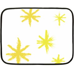 Line Painting Yellow Star Fleece Blanket (mini)