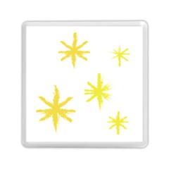 Line Painting Yellow Star Memory Card Reader (square)  by Mariart