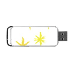 Line Painting Yellow Star Portable Usb Flash (two Sides) by Mariart