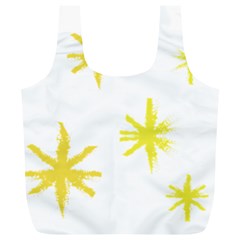 Line Painting Yellow Star Full Print Recycle Bags (l)  by Mariart