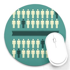 Man Peoplr Line Round Mousepads by Mariart