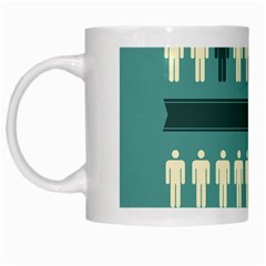 Man Peoplr Line White Mugs by Mariart