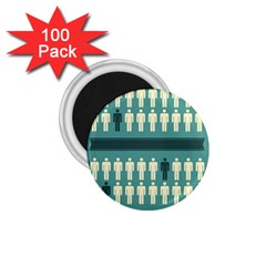 Man Peoplr Line 1 75  Magnets (100 Pack) 