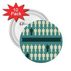 Man Peoplr Line 2 25  Buttons (10 Pack)  by Mariart