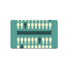 Man Peoplr Line Magnet (name Card) by Mariart