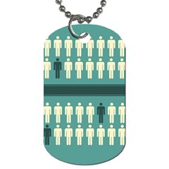 Man Peoplr Line Dog Tag (two Sides) by Mariart