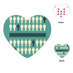 Man Peoplr Line Playing Cards (heart)  by Mariart