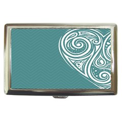 Line Wave Chevron Star Blue Love Heart Sea Beach Cigarette Money Cases by Mariart